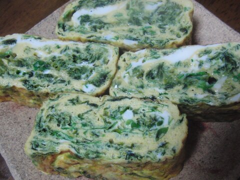 緑色の卵焼き